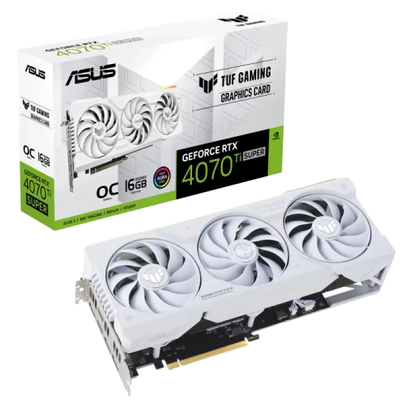 ASUS TUF Gaming GeForce RTX™ 4070 Ti SUPER 16 GB GDDR6X White OC Edition com DLSS 3