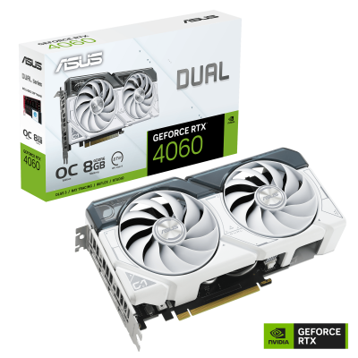 ASUS Dual GeForce RTX™ 4060 Branco Edição OC - UPTECHBOX