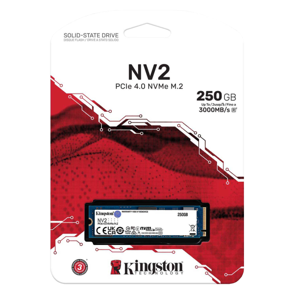 KINGSTON SSD 250GB NV2 M.2 2280 PCIE 4.0 NVME