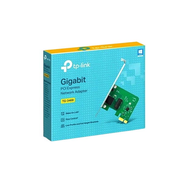 32-BIT GIGABIT PCIE NETWORK ADAPTER, REALTEK RTL8168B, 10/100/1000MBPS AUTO-NEGOTIATION RJ45 PORT, AUTO MDI/MDIX