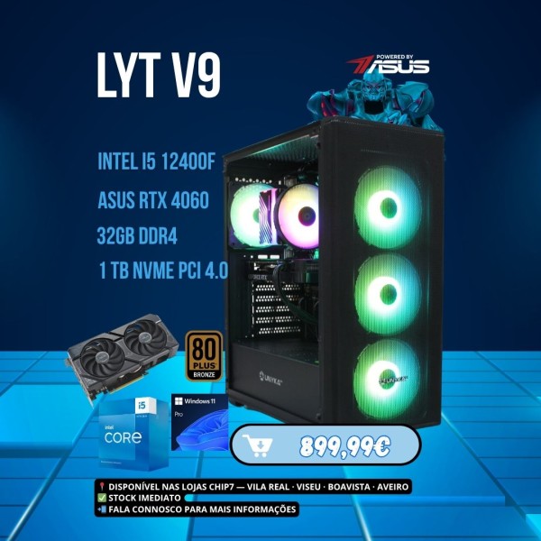 LYT V9 - i5 12400F / RTX 4060 / 32GB DDR4 / WINDOWS 11