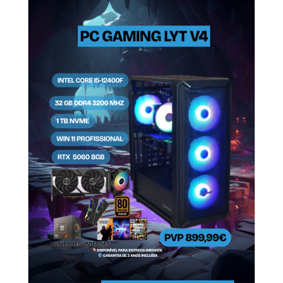 PC Gamer LYT V9 - Desempenho Superior com Intel Core i5 e RTX 4060, PC para Jogos Exigentes