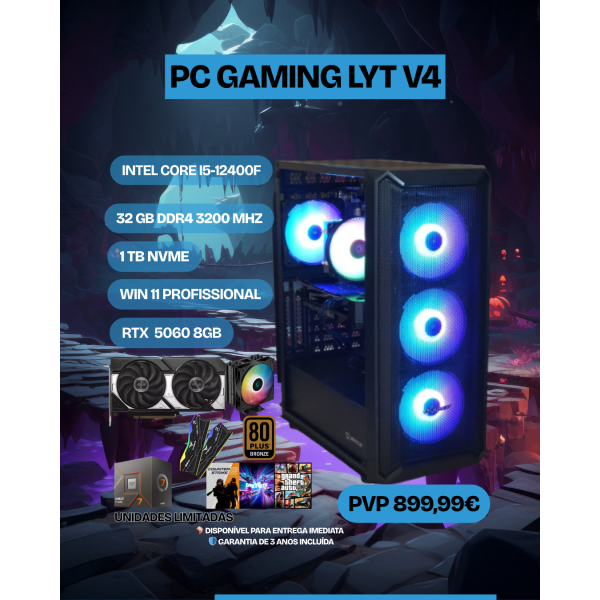 LYT V9 - i5 12400F / RTX 4060 / 32GB DDR4 / WINDOWS 11