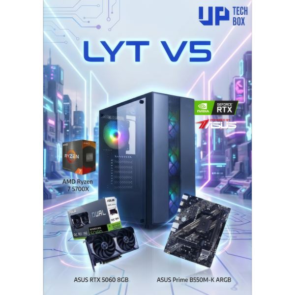 LYT V5 - AMD RYZEN 7 5700X / RTX 5060 8GB / 32GB RAM / 1TB SSD / WINDOWS 11
